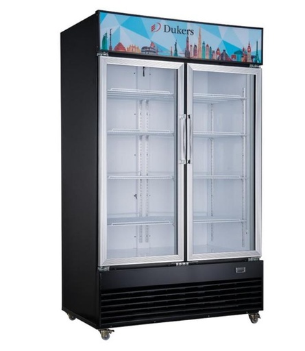 Glass Door merchandiser Bottom mount DSM-48R (2) two glass hinged door refrigerator